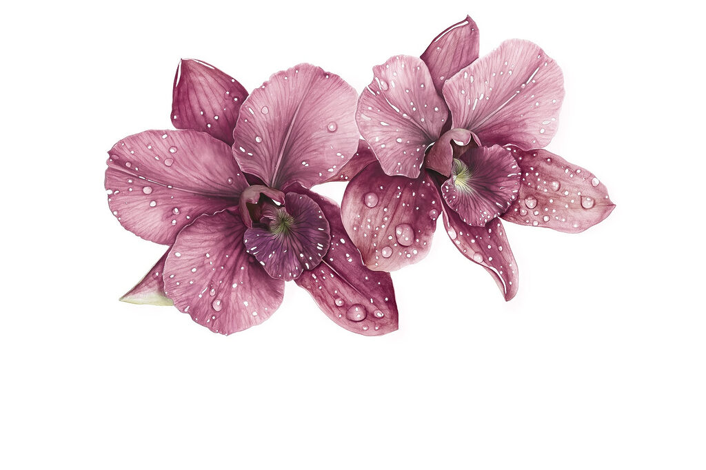 Fleurs délicates ornées de gouttelettes Fleurs délicates ornées de gouttelettes