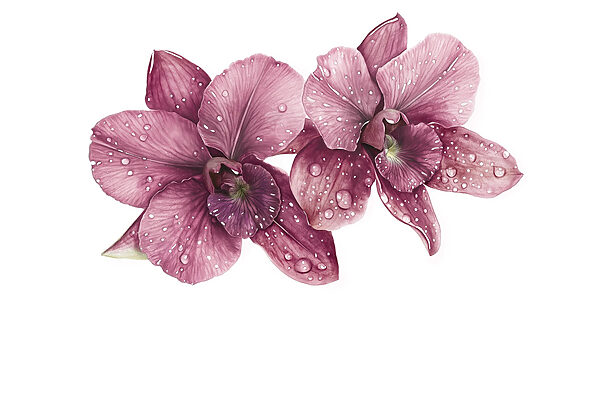 Fleurs délicates ornées de gouttelettes Fleurs délicates ornées de gouttelettes
