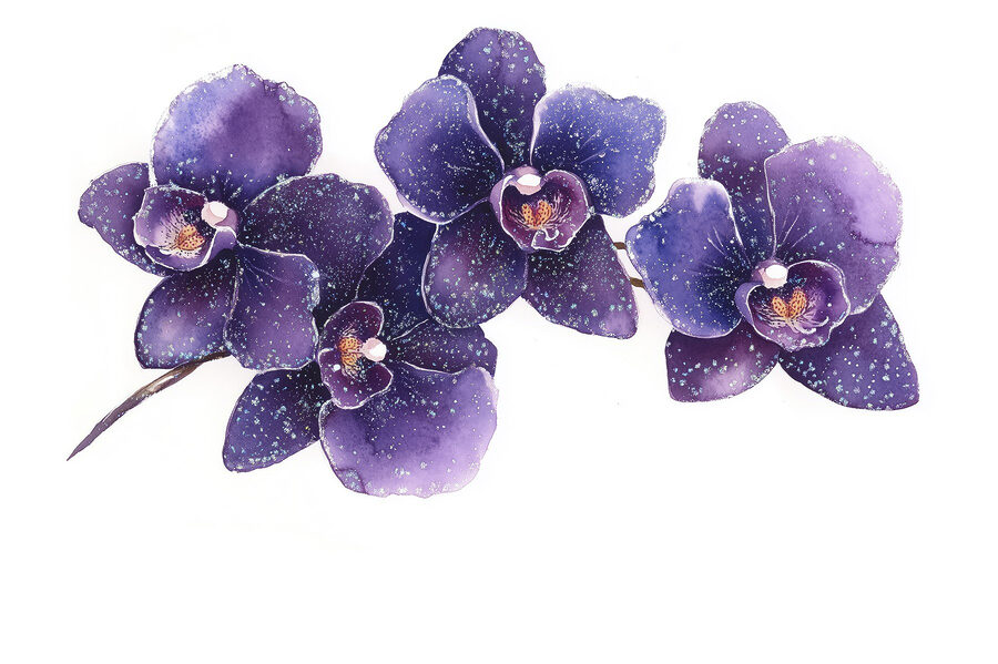 Groupe de fleurs violettes