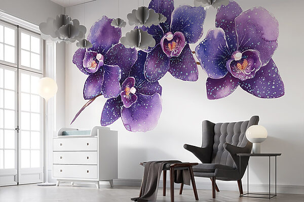 Groupe de fleurs violettes Groupe de fleurs violettes
