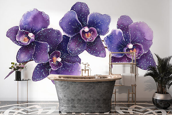 Groupe de fleurs violettes Groupe de fleurs violettes