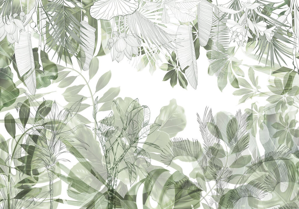 Beauté botanique dans des verts doux Beauté botanique dans des verts doux