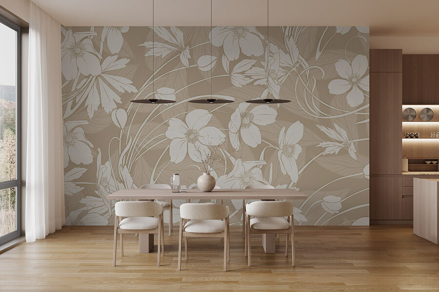 Motifs floraux délicats dans des tons doux