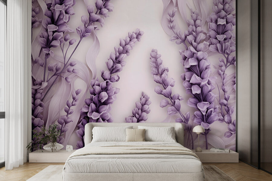Groupe de fleurs violettes