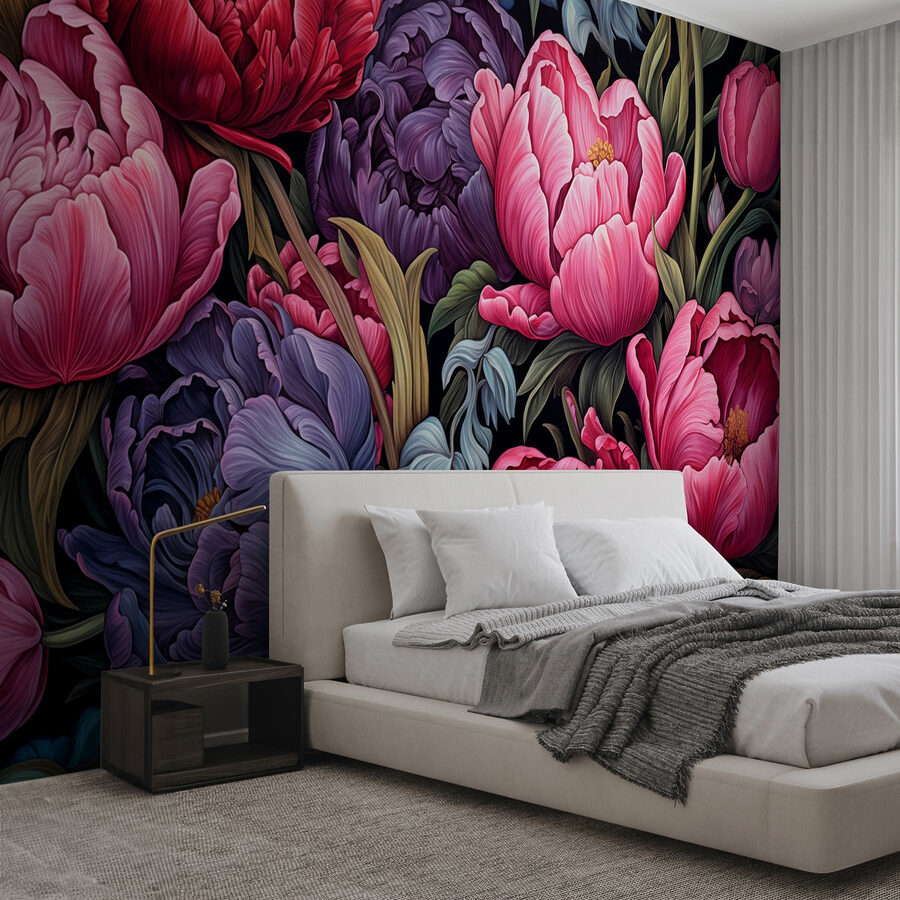 Fleurs vibrantes dans des couleurs frappantes