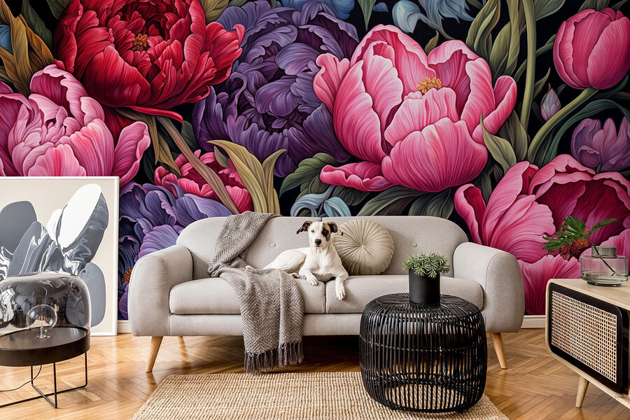 Fleurs vibrantes dans des couleurs frappantes