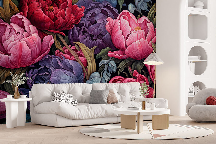 Fleurs vibrantes dans des couleurs frappantes
