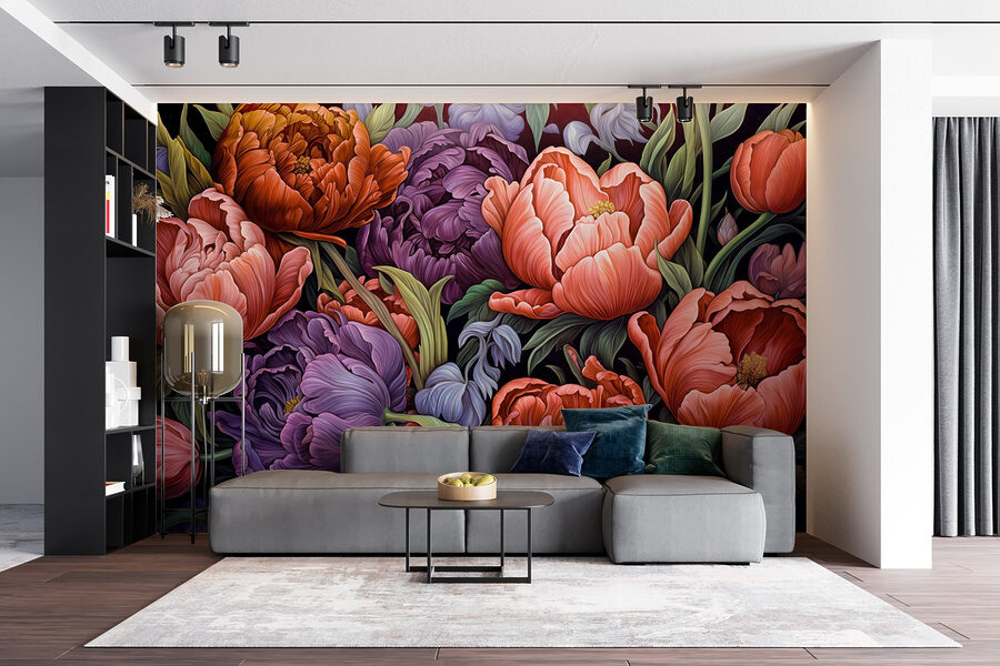 Fleurs vibrantes aux couleurs riches