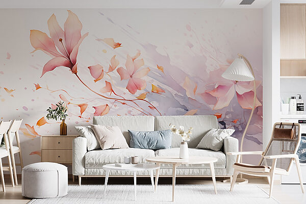 Aquarelle de fleurs et de feuilles Aquarelle de fleurs et de feuilles