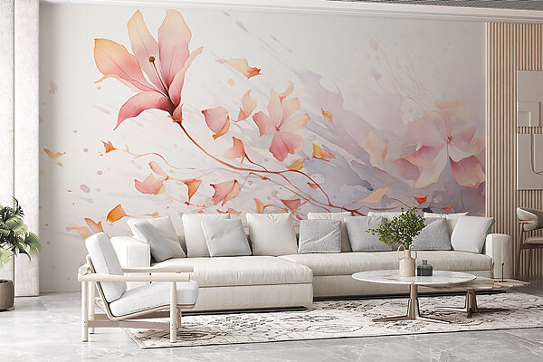 Aquarelle de fleurs et de feuilles Aquarelle de fleurs et de feuilles