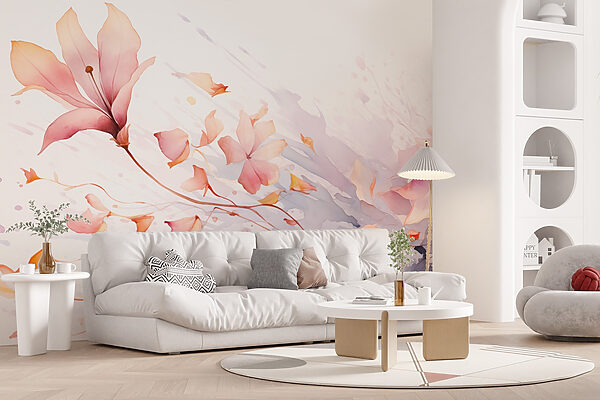Aquarelle de fleurs et de feuilles Aquarelle de fleurs et de feuilles