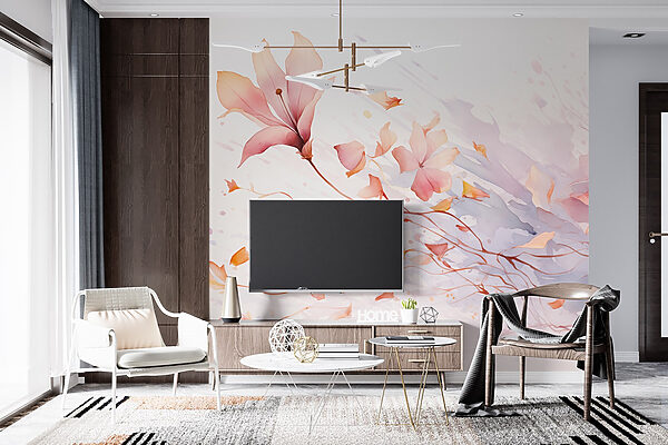 Aquarelle de fleurs et de feuilles Aquarelle de fleurs et de feuilles