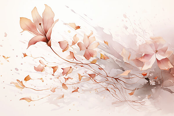 Peinture de fleurs et de feuilles Peinture de fleurs et de feuilles
