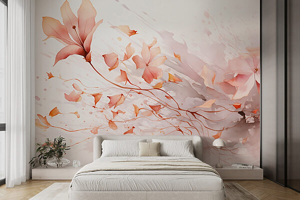 Peinture de fleurs et de feuilles Peinture de fleurs et de feuilles