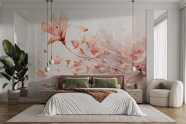 Peinture de fleurs et de feuilles Peinture de fleurs et de feuilles