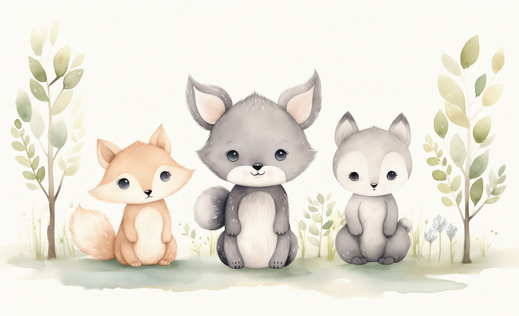 Groupe d'animaux assis sur l'herbe Groupe d'animaux assis sur l'herbe