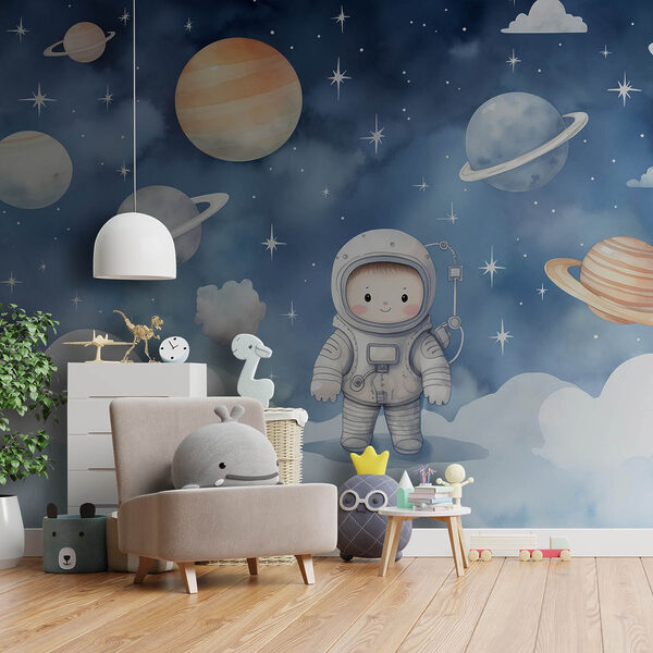 Caricature d'un enfant dans l'espace Caricature d'un enfant dans l'espace