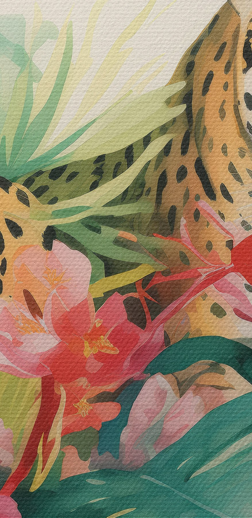 Couple de guépards dans la jungle