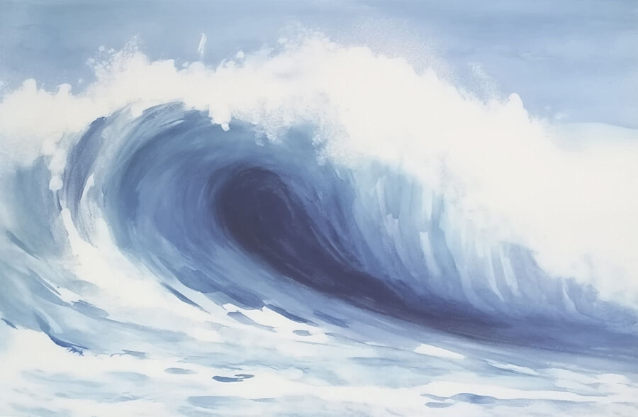 Grande vague dans l'océan