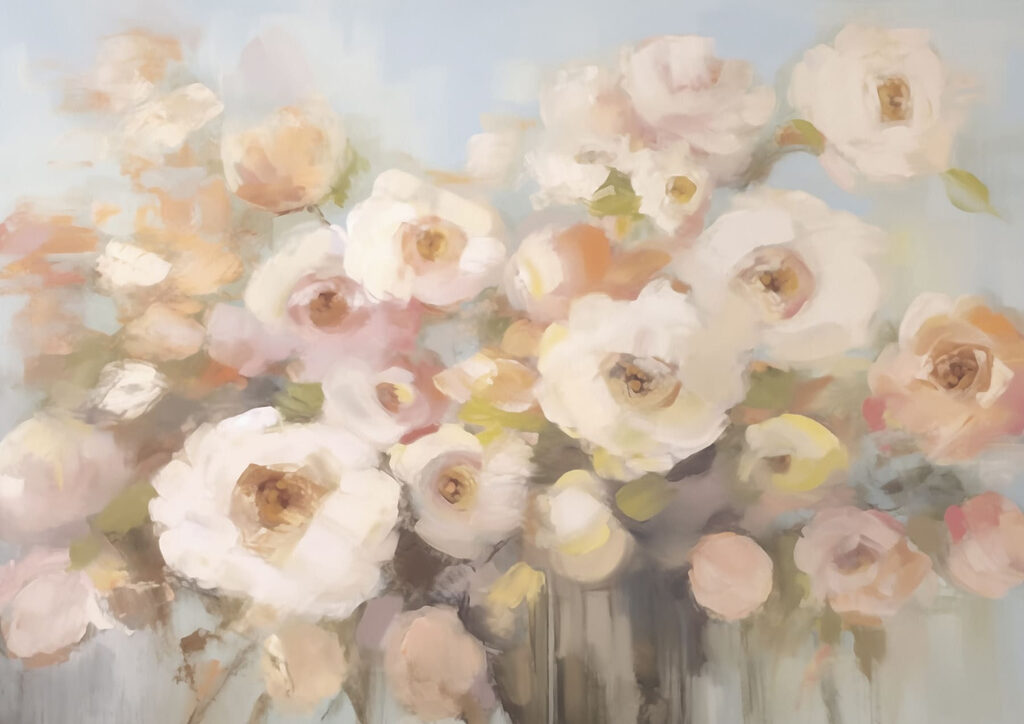 Peinture de fleurs dans un vase Peinture de fleurs dans un vase