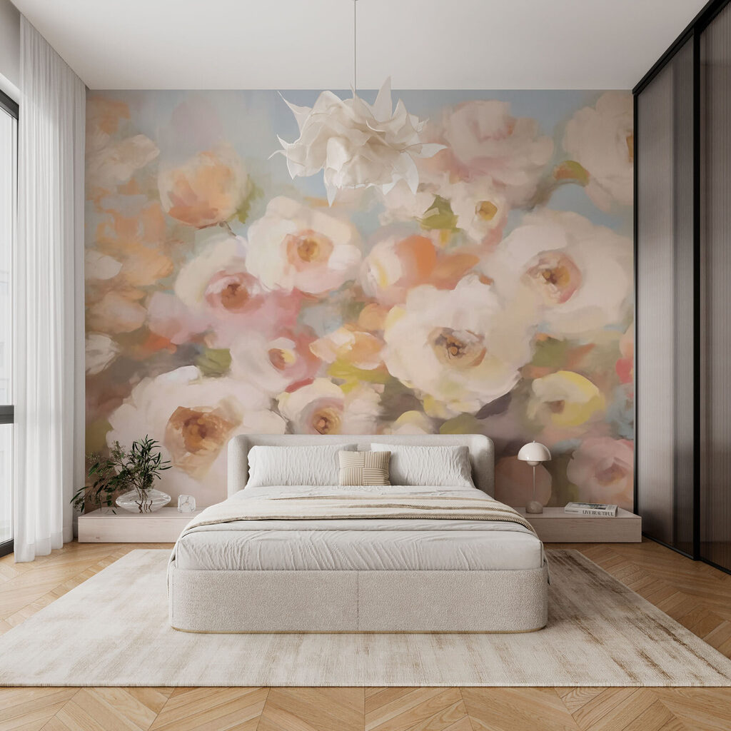 Painting of flowers in a vase