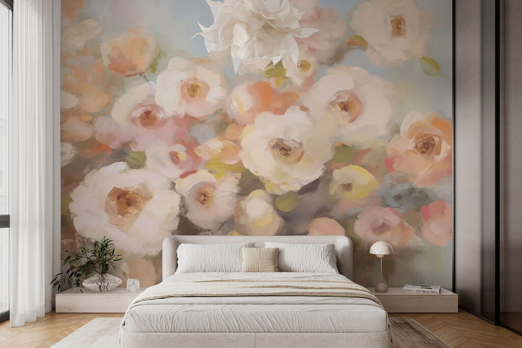 Painting of flowers in a vase