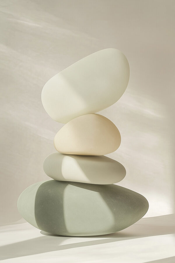 Pile de pierres sur une table Pile de pierres sur une table