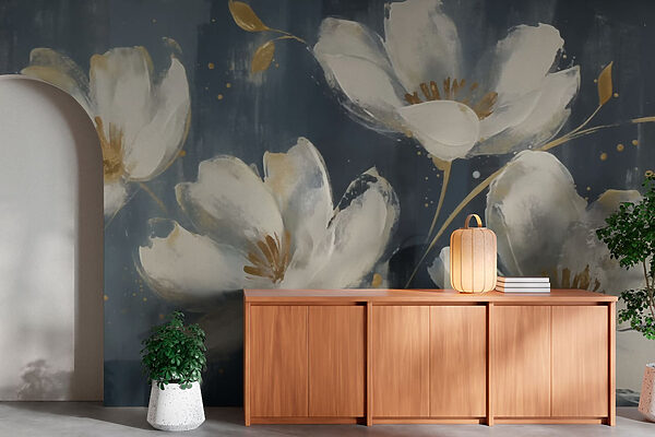 Peinture de fleurs blanches Peinture de fleurs blanches