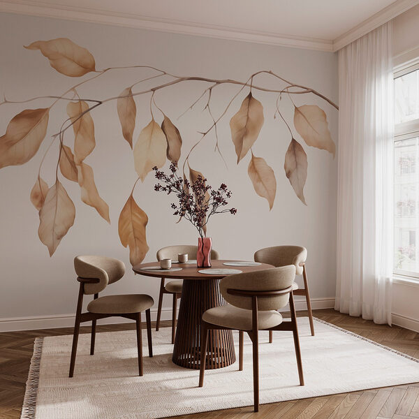 Branche avec des feuilles brunes Branche avec des feuilles brunes