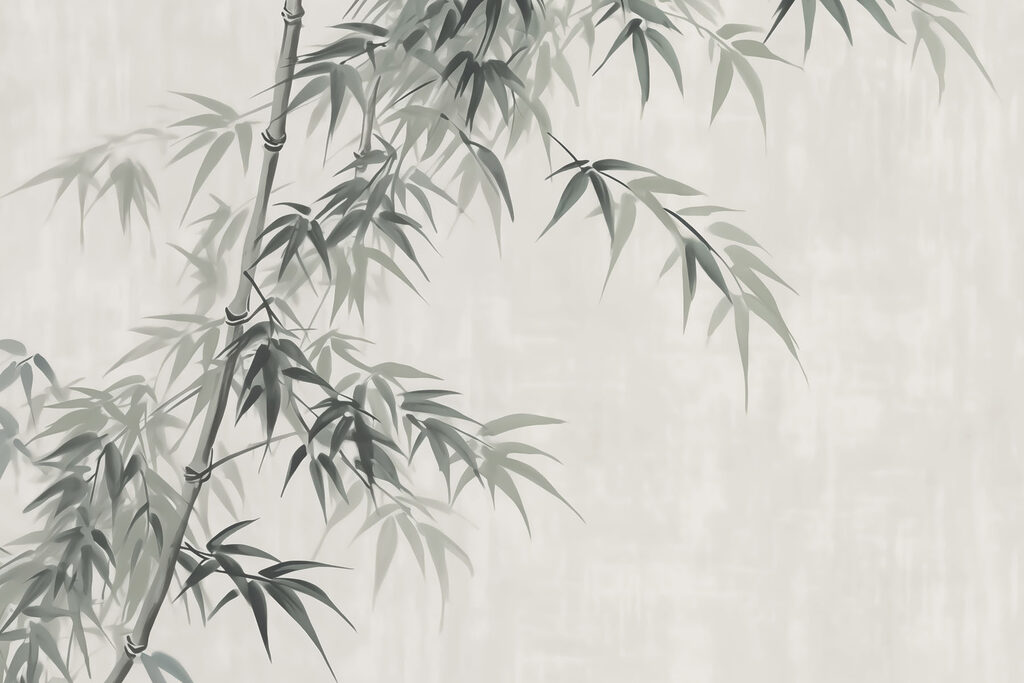 Bambou avec des feuilles Bambou avec des feuilles