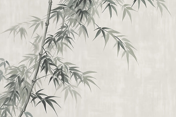 Bambou avec des feuilles Bambou avec des feuilles