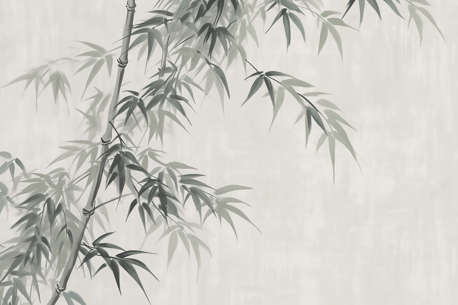 Bambou avec des feuilles Bambou avec des feuilles