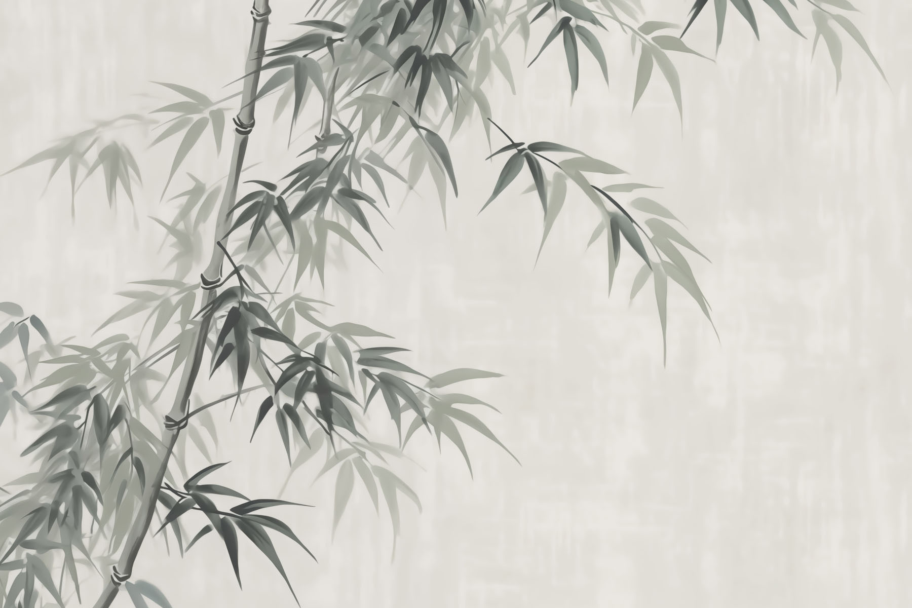 Bamboo with leaves on it