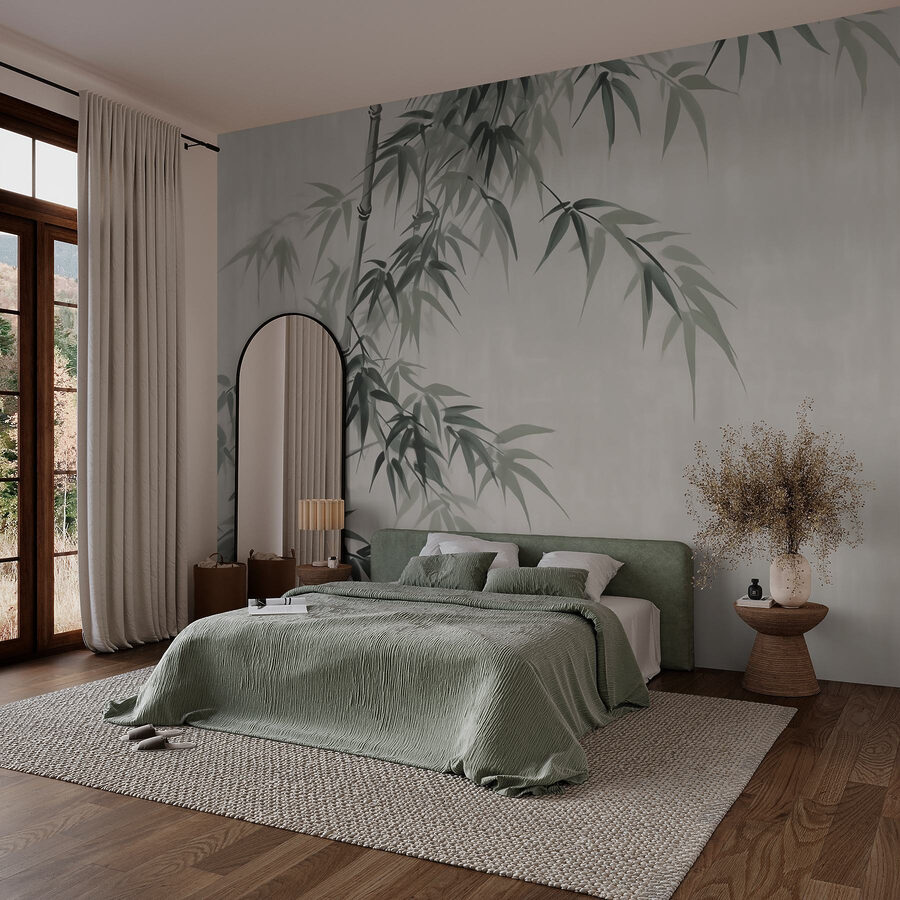 Bambou avec des feuilles Bambou avec des feuilles