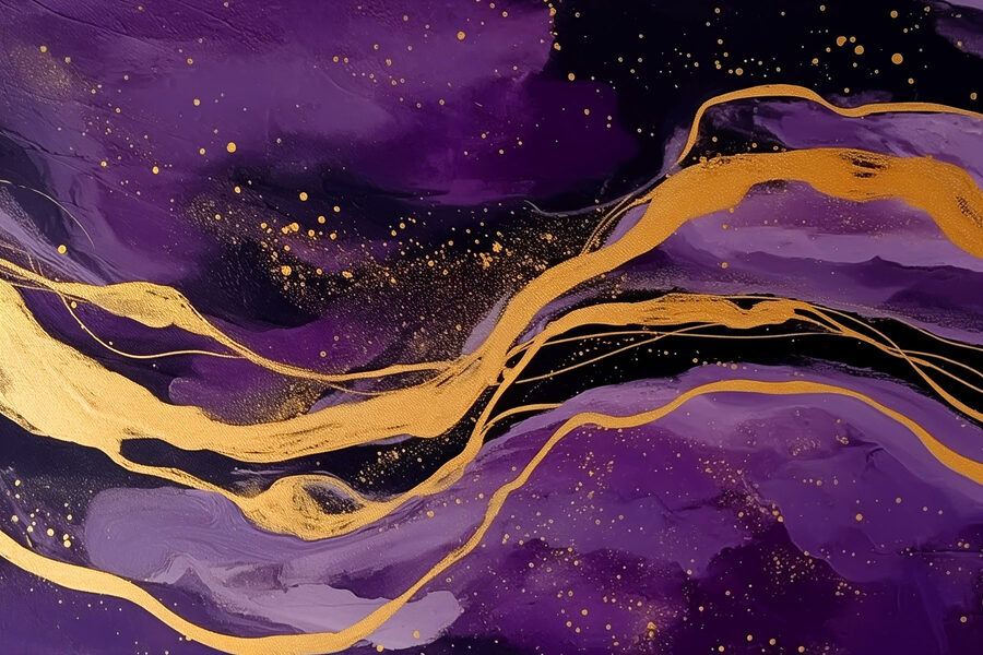 Vagues abstraites dans des tons profonds