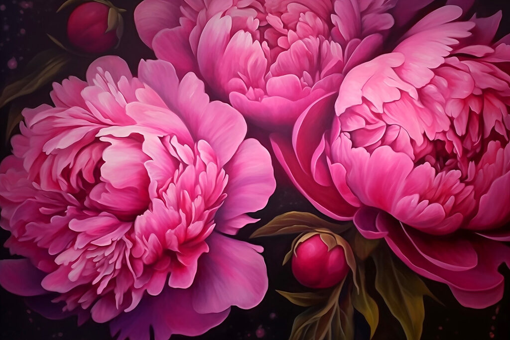 Peinture de fleurs roses s43004p 1024x683 - Peinture de fleurs roses