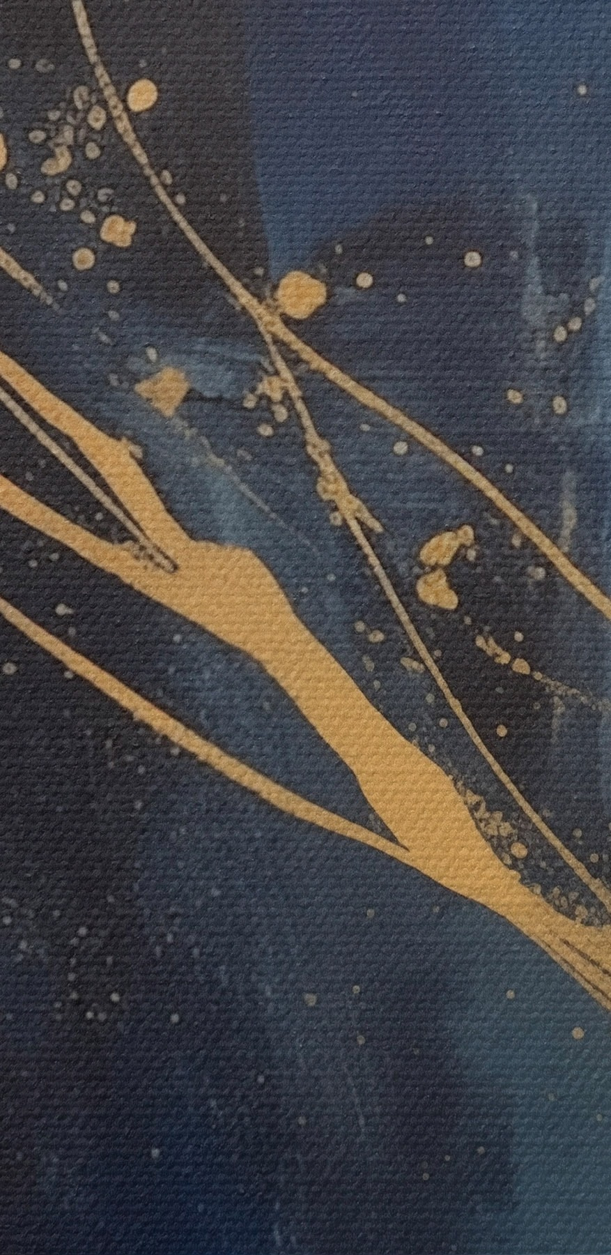 Peinture bleue et jaune