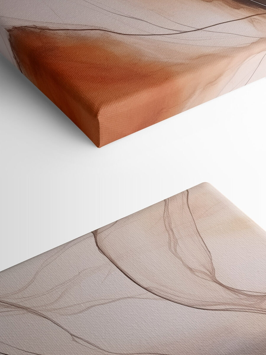 Des lignes fluides dans des tons chauds.