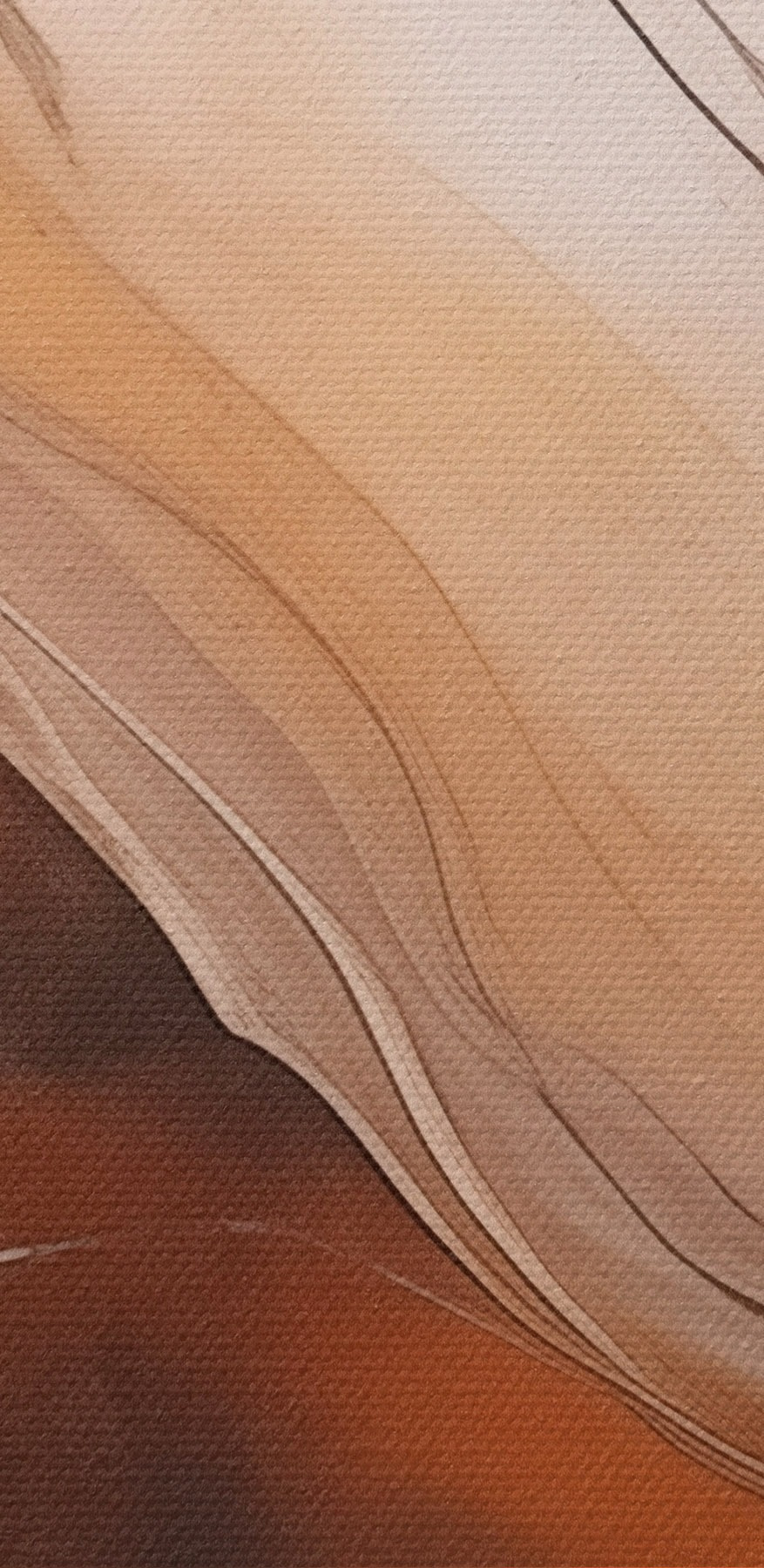 Des lignes fluides dans des tons chauds.