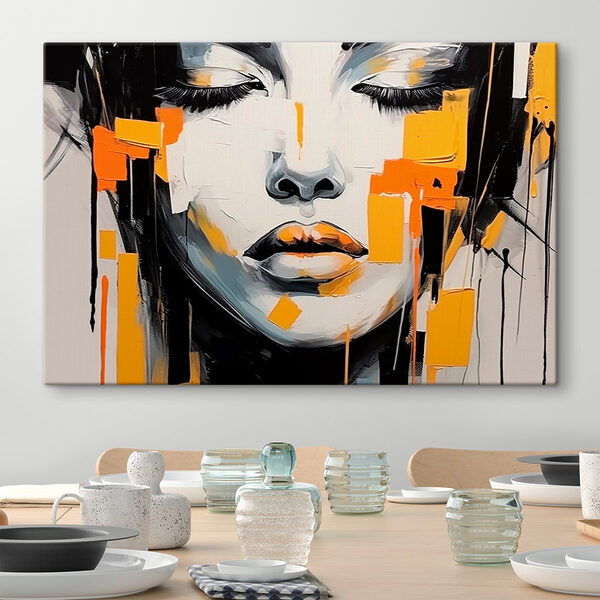 Tableaux Tableaux Peinture d'un visage de femme (UGS : s43019)