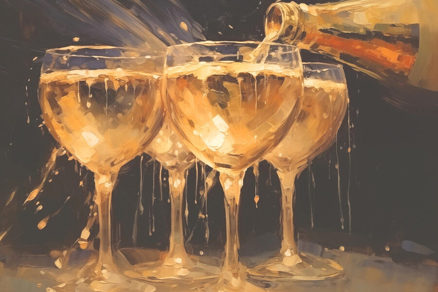 Groupe de verres remplis de liquide