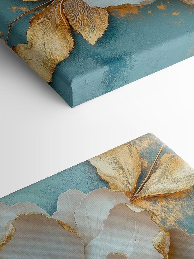 Delicate petals on vibrant background