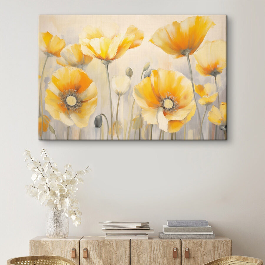 Peinture de fleurs jaunes