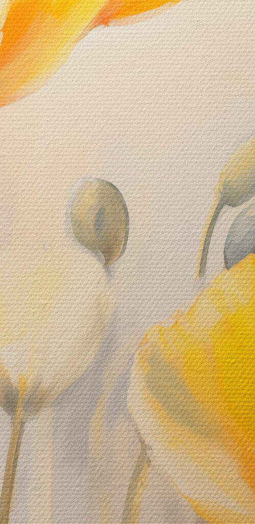 Painting of yellow flowers