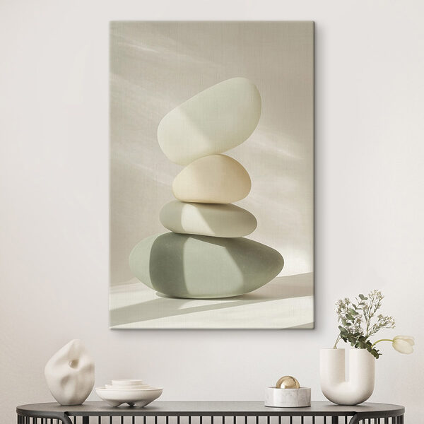 Pile de pierres sur une table Pile de pierres sur une table