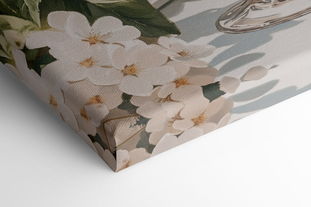 Glass of wine next to flowers Glass of wine next to flowers