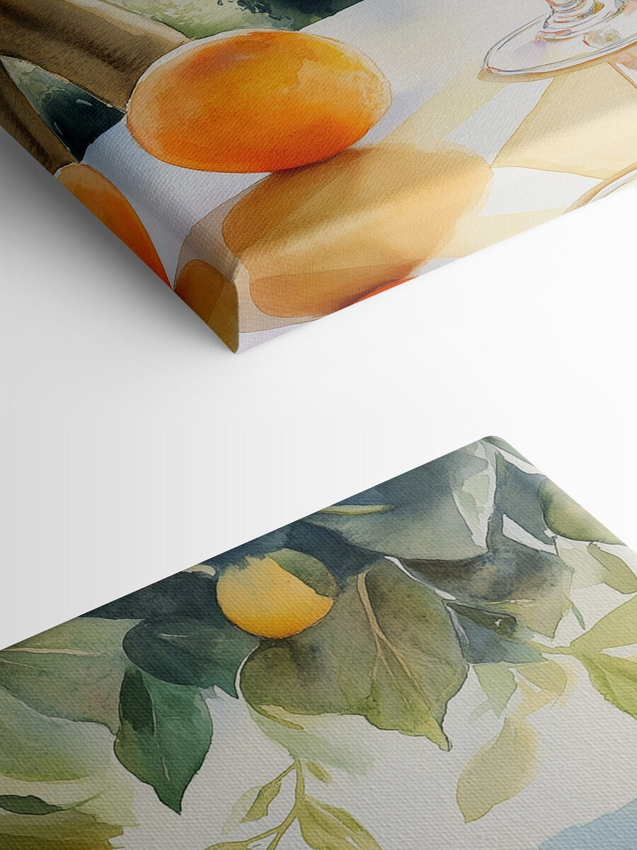 Canvas prints Glass of ice and oranges