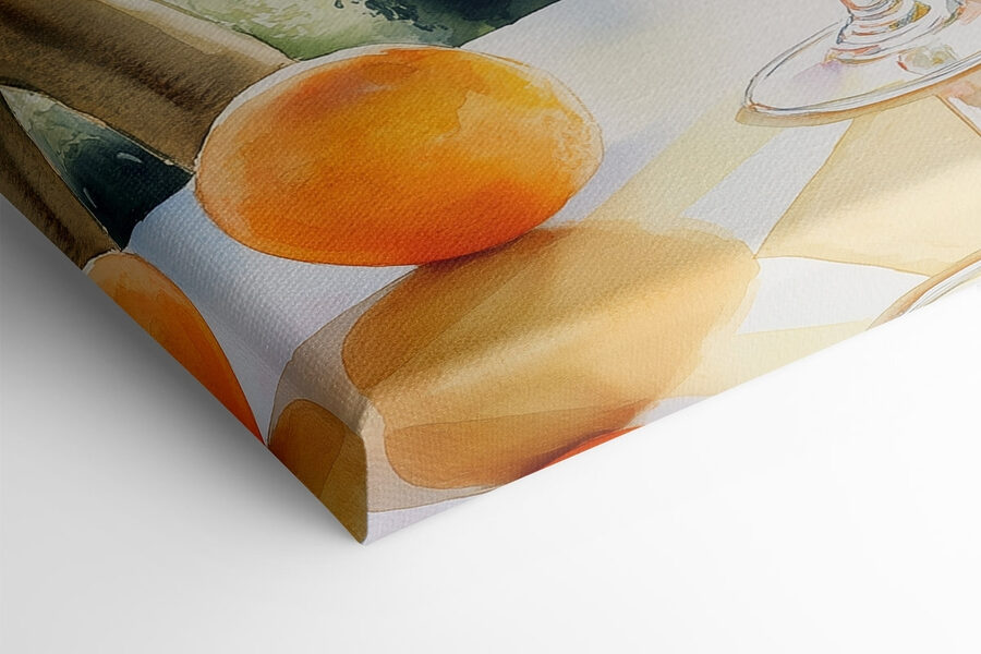 Canvas prints Glass of ice and oranges
