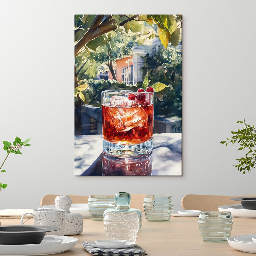 Verre de glace et cerises Verre de glace et cerises