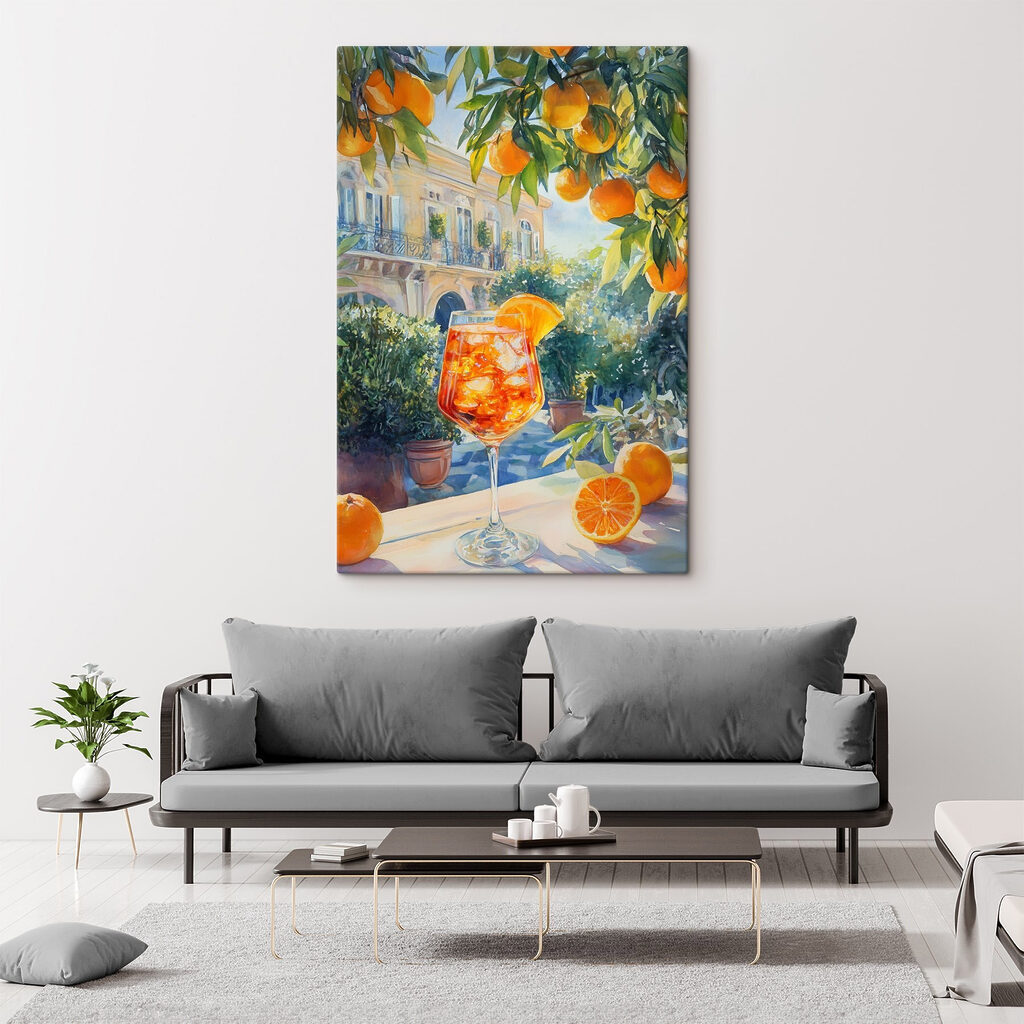 Glass of orange juice with oranges in the background